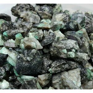 1/4 lb 500 CTS ROUGH EMERALD GEMS NATURAL UNSEARCHED MINERAL LOT Lapidary cabb